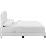 Amelia Faux Leather Full Bed in White