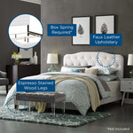 Amelia Faux Leather Full Bed in White