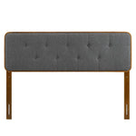 Bridgette Wood Queen Platform Bed With Splayed Legs in Walnut Charcoal