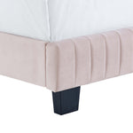 Celine Channel Tufted Performance Velvet Queen Bed in Pink