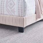 Celine Channel Tufted Performance Velvet Queen Bed in Pink