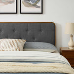 Bridgette Wood Queen Platform Bed With Splayed Legs in Walnut Charcoal