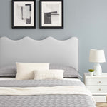 Current Performance Velvet Twin Platform Bed in Light Gray