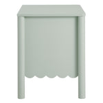 Emmeline Scalloped 2-Drawer Nightstand in Sage