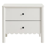 Emmeline Scalloped 2-Drawer Nightstand in White