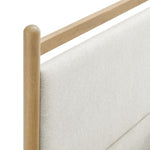 Ginny Twin Size Platform Bed Frame in Light Oak Heathered Ivory