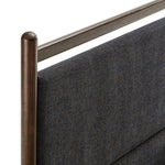 Ginny Twin Size Platform Bed Frame in Wenge Heathered Dark Gray