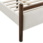 Ginny Twin Size Platform Bed Frame in Wenge Heathered Ivory