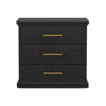 Clifford Nightstand (3-Drawer) in Black