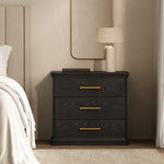 Clifford Nightstand (3-Drawer) in Black