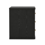 Clifford Nightstand (3-Drawer) in Black