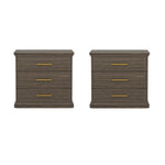 Clifford Nightstand (3-Drawer) in Walnut