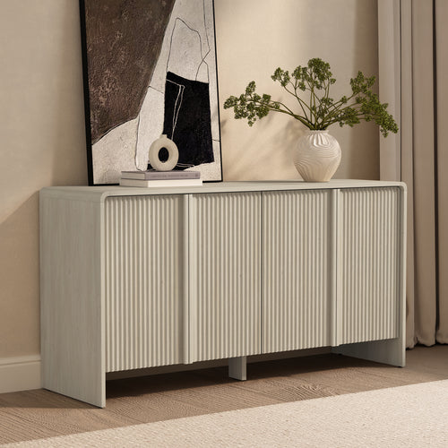 Novara 60" Sideboard (4-Door) in Whitewashed Oak