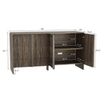 Novara 60" Sideboard (4-Door) in Jacobean Walnut