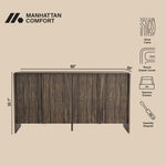 Novara 60" Sideboard (4-Door) in Jacobean Walnut