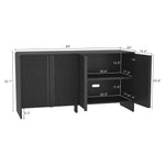 Novara 60" Sideboard (4-Door) in Black