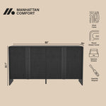 Novara 60" Sideboard (4-Door) in Black