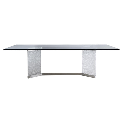 Andorra Glass & Crystal Acrylic Dining Table