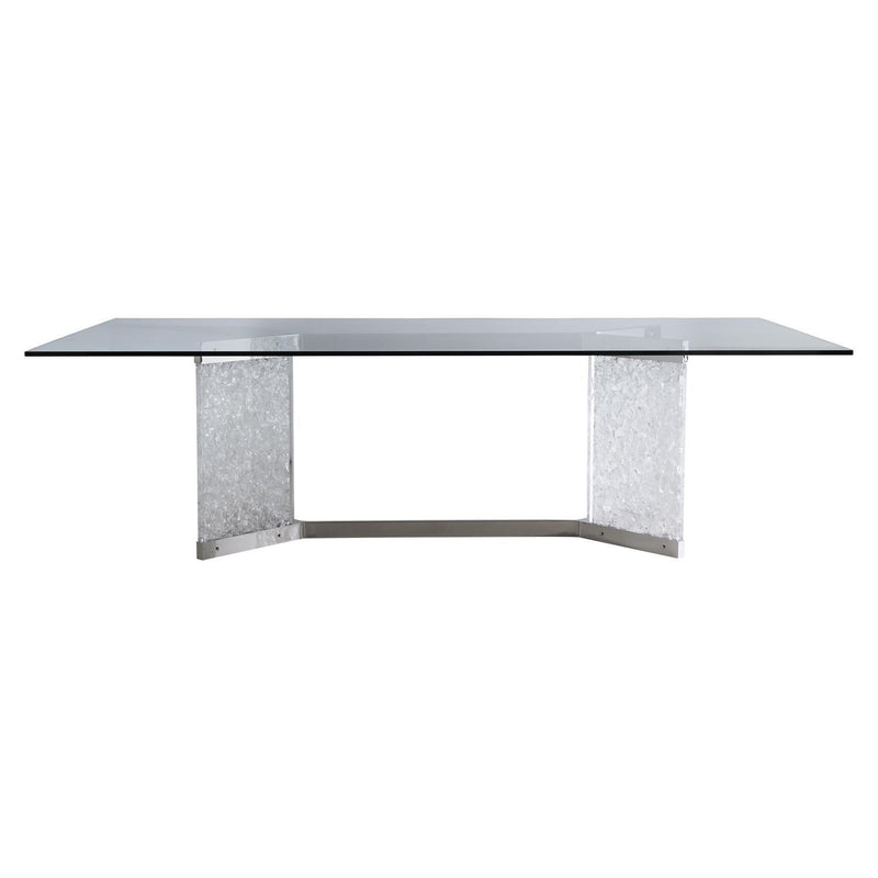 Andorra Glass & Crystal Acrylic Dining Table
