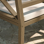 Northlake Outdoor Teak Dining Armchair in Weathered Gray