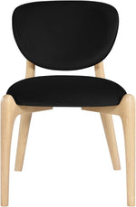 Velora Velvet Dining Chair in Black