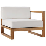 Upland Outdoor Teak Wood 4-Piece Furniture Set in Natural White
