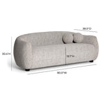 Judy 80" Woven Sofa in Black and White