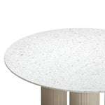 Parcino 47" Faux Terrazzo Concrete Round Dining Table in Terrazzo / Cream