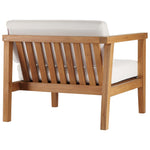 Bayport Outdoor Teak Wood 2-Seater Loveseat in Natural White