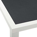 Stance 90.5" Outdoor Aluminum Dining Table in White Gray