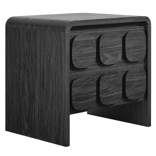 Toscana 2-Drawer Nightstand in Black