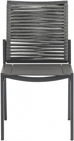 Maldives Mesh and Rope Outdoor Dining Chair in Grey