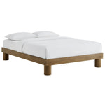 Runa King Wood Platform Bed in French Oak