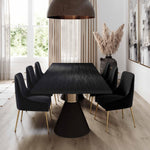 Rishi 120" Rope Rectangular Dining Table in Black