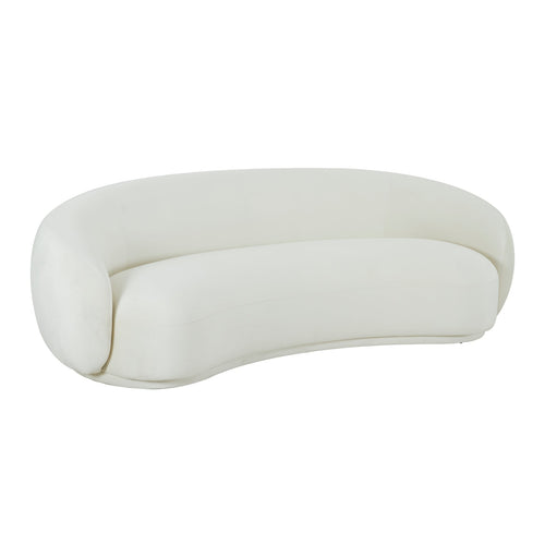 Kendall 90" Velvet Sofa in Cream Velvet