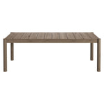 Eleni 89-Inch Outdoor Teak Wood Dining Table in Weathered Gray