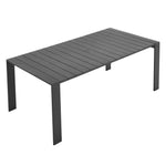 Tahoe Rectangular Outdoor Aluminum Dining Table in Gray
