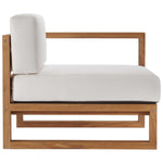 Upland Outdoor Teak Wood 4-Piece Furniture Set in Natural White