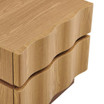 Isola 2-Drawer Nightstand in Light Oak Walnut