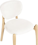 Velora Velvet Dining Chair in Cream