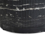 Hades 47" Faux Marble Concrete Coffee Table in Black Marble