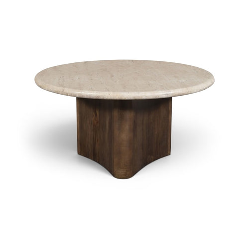 Pietra Travertine Coffee Table in Brown
