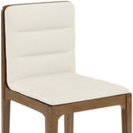 Ellis Vegan Leather Dining Chair in Cream
