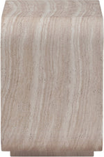 Calix Concrete End Table in Travertine