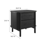 Cadence 2-Drawer Nightstand in Black