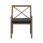 Northlake Outdoor Teak Dining Armchair in Flint Gray