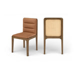 Ellis Vegan Leather Dining Chair in Cognac
