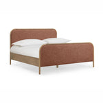 Hatia King Basketweave Panel Bed in Sienna Red