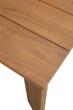 Mirella 96" Teak Outdoor Dining Table in Natural