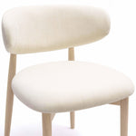 Zinea Velvet Dining Chair in Cream